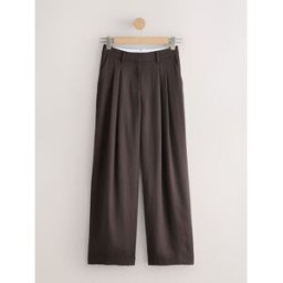 Next Pantalon Palazzo froissé Brun Hauteur 44