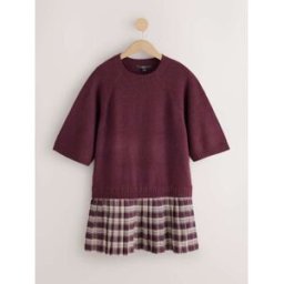 Next Manche courte Mini robe 2 en 1 en maille rouge M Regular (FR 42-44)