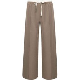 PixieGirl Petite PixieGirl Petite Contrast Waist Pintuck Wide Leg Trousers Brun FR 36 Petite (EU 34 P)