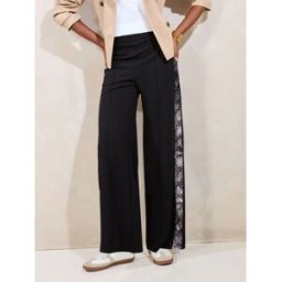 Lipsy Pantalon Lipsy imprimé à rayures latérales Noir FR 44 (EU 42)