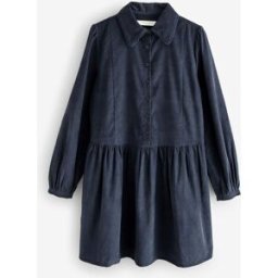 lauraashley Laura Ashley Navy Ellerby Floral Cord Long Sleeve Mini Dress bleu FR 38 (EU 36)