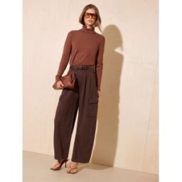 Friends Like These Friends Like These Jean ample plissé taille haute en denim Brun FR 38 Long (EU 36 L)