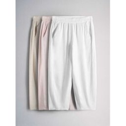 The Set The Set 3 Pantalons Coupe ballon en Lin pâle FR 40 (EU 38)