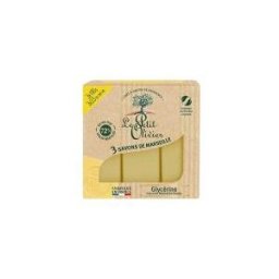 Le Petit Olivier Savon de Marseille Glycerine 3 x 100 Grammes - Boîte 3 pains de 100 g