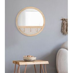 Mauro Ferretti - Miroir mural fuji Beige - Ø 50x5 cm OS