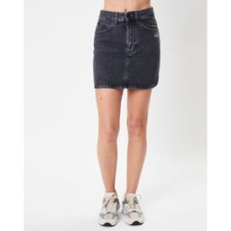 Off White - Mini jupe en jean Corporate grise 38