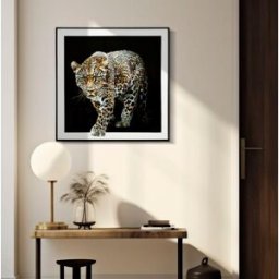 Mauro Ferretti - Tableau sur toile laquée Jaguar avec cadre - 82x4x82 cm OS