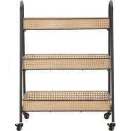 Mauro Ferretti - Chariot Fuji beige/noir - 60x30x80 cm OS