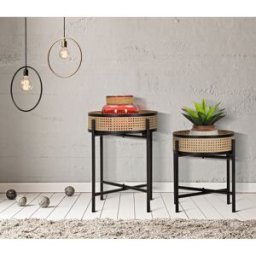 Mauro Ferretti - 2 Tables d'appoint Fuji multicolores OS