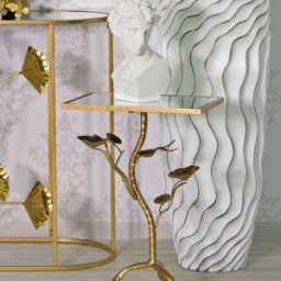 Mauro Ferretti - Table Tisty dorée - 60x40x30 cm OS