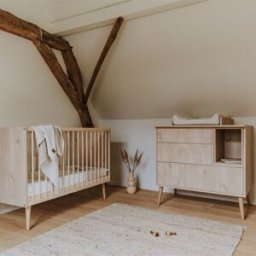 Quax Lit bébé évolutif Cocoon Natural Oak (140 x 70 cm)