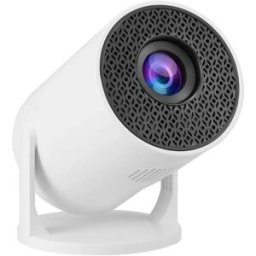 INF M5pro Projecteur Portable Mini HD pour Téléphone et Maison (Version Européenne Haute Luminosité avec Prise) Blanc
