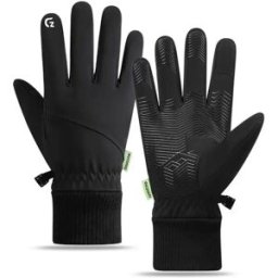 INF Gants de sport d'hiver pour l'extérieur - Tactiles, coupe-vent, antidérapants, thermiques, doublure polaire L