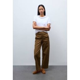MONOPRIX Pantalon barrel avec poches côtés en coton BIO GOTS 34