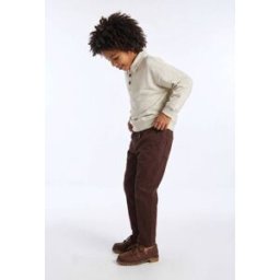 MONOPRIX Pantalon droit élastiqué uni en coton BIO GOTS 10 ans