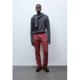 MONOPRIX Pantalon chino straight en coton BIO GOTS 38