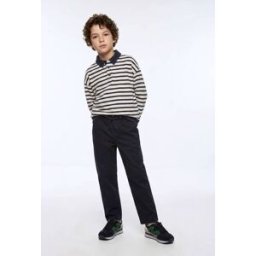 MONOPRIX Pantalon droit élastiqué uni en coton BIO GOTS 10 ans