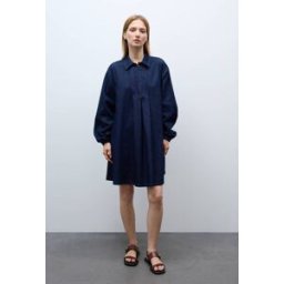 MONOPRIX Robe courte manches longues en jean en coton BIO GOTS M