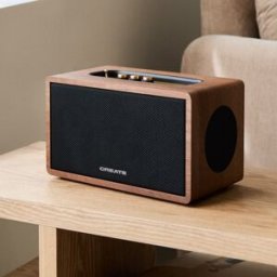 CREATE Speaker Retro Wood - Enceinte Portable 55w Avec Bluetooth, Usb Et Aux