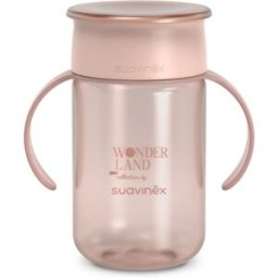Suavinex Wonderland 360° Trainer Cup tasse d’apprentissage avec supports Pink 12m+ 340 ml