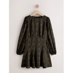 next Mini robe trapèze à manches longues avec coutures apparentes Noir FR 44 Tall (EU 42 T)