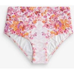 lauraashley Laura Ashley High Waist Roll Top Bikini Bottoms Rose FR 40 (EU 38)