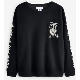 Never Fully Dressed Never Fully Dressed Sweat-shirt à col rond Imprimé brodé Noir XXL (FR 50-52)