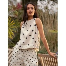 fatface FatFace 100% Linen Blouse crème FR 42 Regular (EU 40 R)