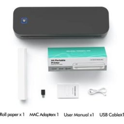 INF Imprimante thermique D80 mini sans encre, haute définition et Bluetooth Le noir