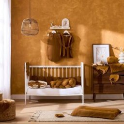 BB & Co Cape de bain + gant bambou et gaze havane