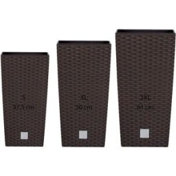 Wellhome Pot De Fleur Rato 11/4/26/6 49l Set S 3 Unités Brown One Size