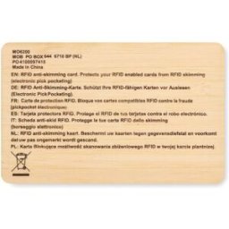 Carte RFID personnalisable en bambou CUSTOS Bois