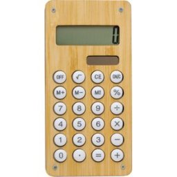 Calculatrice de poche en bambou Thomas personnalisée pas cher bambou