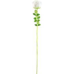 EUROPALMS Rose en cristal, blanc, fleur artificielle, 81cm 12x - Fleurs