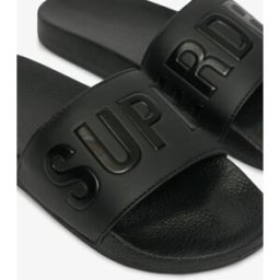 Superdry Homme Imprimé Logo Claquettes De Piscine, Noir, Pointure: 10-11