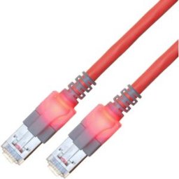 Easylan CS1ORCDCD0020 RJ45 Câble réseau, câble patch CAT 6 S/FTP 2 m rouge blindage double, sans halogène, ignifuge 1 pc(s)