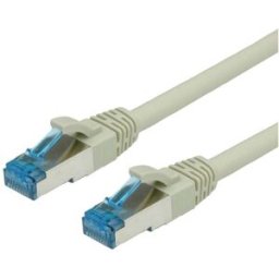 Value 21.99.0865 RJ45 Câble réseau, câble patch CAT 6a S/FTP 5.00 m gris blindage double, sans halogène, ignifuge 1 pc(s)