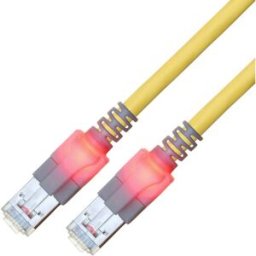 Easylan CS1OYCDCD0010 RJ45 Câble réseau, câble patch CAT 6 S/FTP 1 m jaune blindage double, sans halogène, ignifuge 1 pc(s)