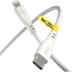 Aqiila Cablebird CS21 Câble USB-C USB 2.0 Connecteur Lightning 1.00 m blanc AQCBPBIC3SI836