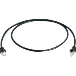 Telegärtner 100008033 RJ45 Câble réseau, câble patch CAT 6a S/FTP 0.25 m noir ignifuge, sans halogène, certifié UL 1 pc(s)