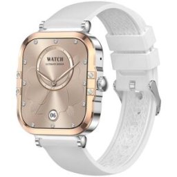 Montre Connectée Synerfit Véga Amoled 1,38" 240x240 Cardio Sommeil Multisport Blanc Silicone