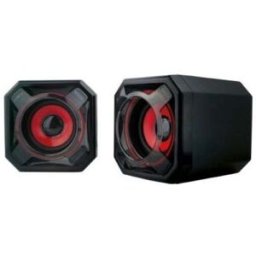 Enceintes 2.0 Compactes Plastique Noir Rouge 23 X 10.57 X 12.2 Cm Berserker Gaming
