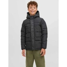 Jack & Jones Kids Veste Puffer Speed Black / Detail Tone In Tone Logo Chest 8 Années Garçon