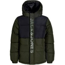 Jack & Jones Kids Veste Puffer Speed Rosin / Black Blocking / Tone In Tone Print 8 Années Garçon