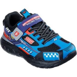 Skechers Baskets Sans Lacets Tracks Blue Synthetic / Textile / Red / Navy / White Trim EU 29 Garçon,Fille