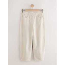 Next Pantalons Coupe ballon en velours côtelé crème FR 44 Regular (EU 42 R)