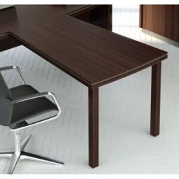 Ergo Design Extension frontale coloris wengé pour bureau de direction Leonard Wengé