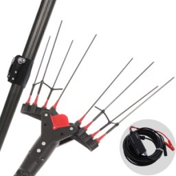 Castellari Vertigo Carbon L 30V - Peigne vibreur électrique à batterie de type automobile avec câble inclus - Perche télescopique en carbone 240/320 cm