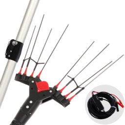 Castellari Vertigo L 12V - Peigne vibreur électrique à batterie de type automobile avec câble inclus - Perche aluminium télescopique 240/320 cm