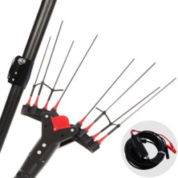 Castellari Vertigo Carbon L 12V- Peigne vibreur électrique à batterie de type automobile avec câble inclus - Perche aluminium télescopique 240/320 cm